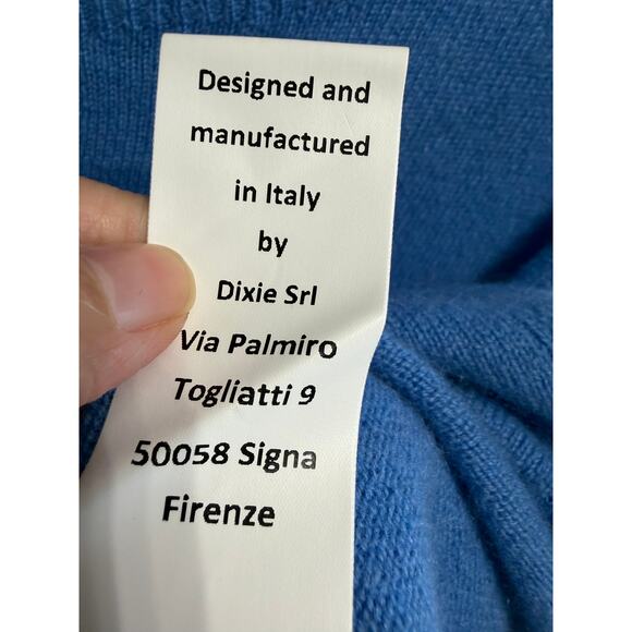 Dixie Cashmere Crop Cardigan Soft Casual Women's S Blue - Picture 11 of 11